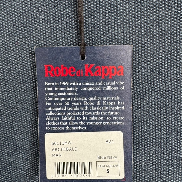 NWT Men’s KAPPA Archibald Lightweight Crewneck Sweater in Blue Navy, Size S - Picture 8 of 11